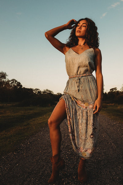 Ladies Linen Cami - Grounded