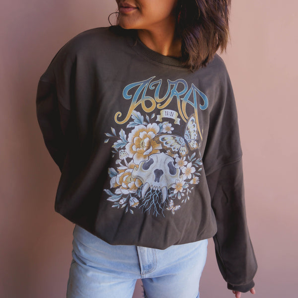 Aura Crew Neck Sweatshirt - Charcoal