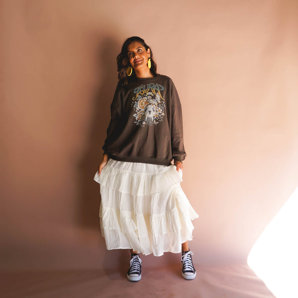 Aura Crew Neck Sweatshirt - Charcoal