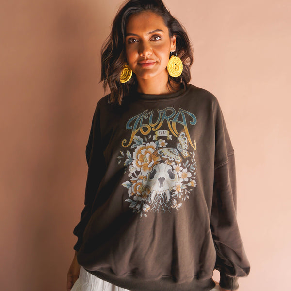 Aura Crew Neck Sweatshirt - Charcoal