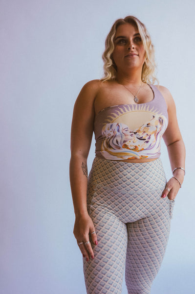 One Shoulder Crop - Golden