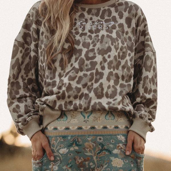 Leopard Crew Neck Sweatshirt