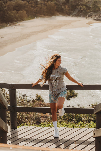 Head in the Clouds Tee - Steel Grey