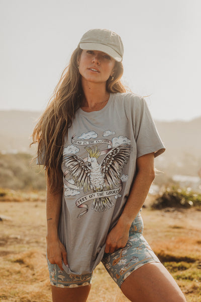 Head in the Clouds Tee - Steel Grey