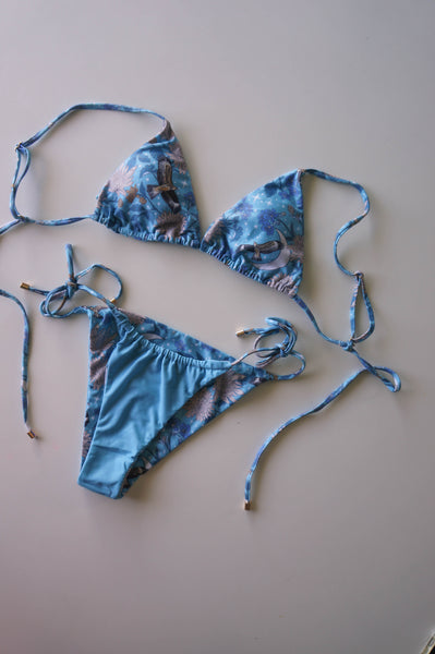 Diamond Skies Ocean Ladies Tie Side Bottom