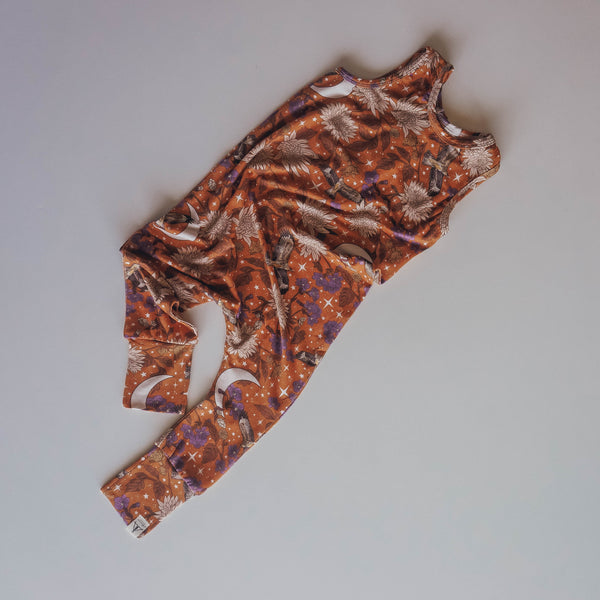 Jumpsuit - Diamond Skies Rust Floral