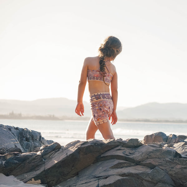 Child Bike Shorts - Aura Amethyst