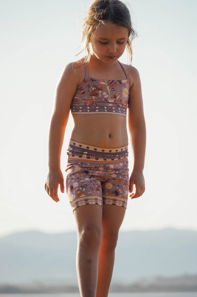Child Bike Shorts - Aura Amethyst