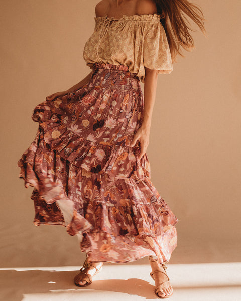 Aura Amethyst Maxi Skirt