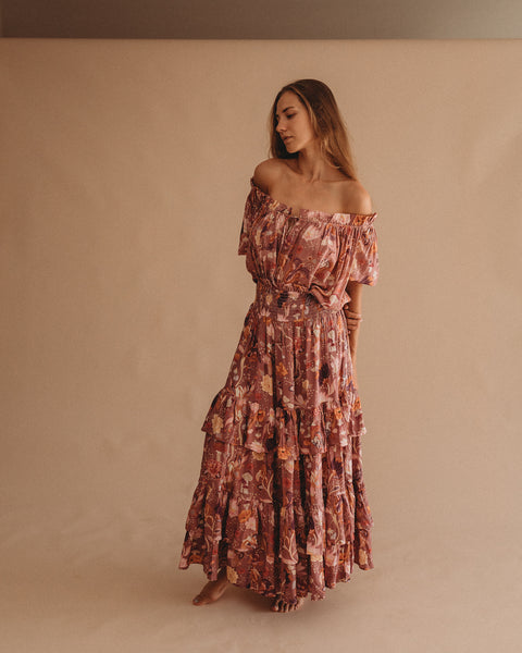 Aura Amethyst Maxi Skirt