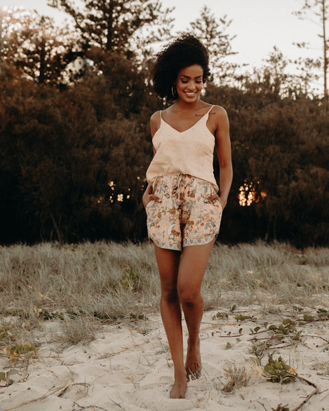 Ladies Linen Cami - Wild Abandon