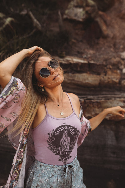 Ladies Inwards Singlet - Lilac