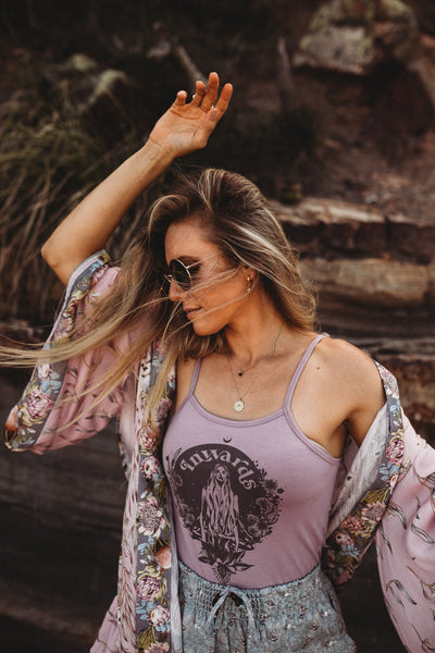 Ladies Inwards Singlet - Lilac