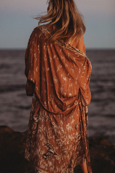 Ladies Midi Robe - Grounded Earth