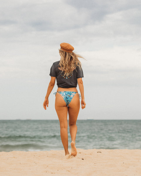 Diamond Skies Ocean Ladies Tie Side Bottom