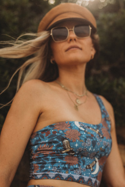 One Shoulder Crop - Diamond Skies Twilight