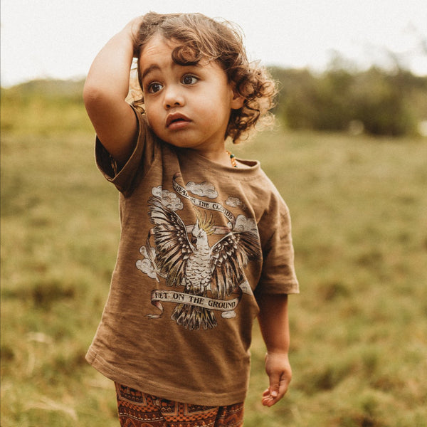 Children's Head in the Clouds Tee - Chocolate