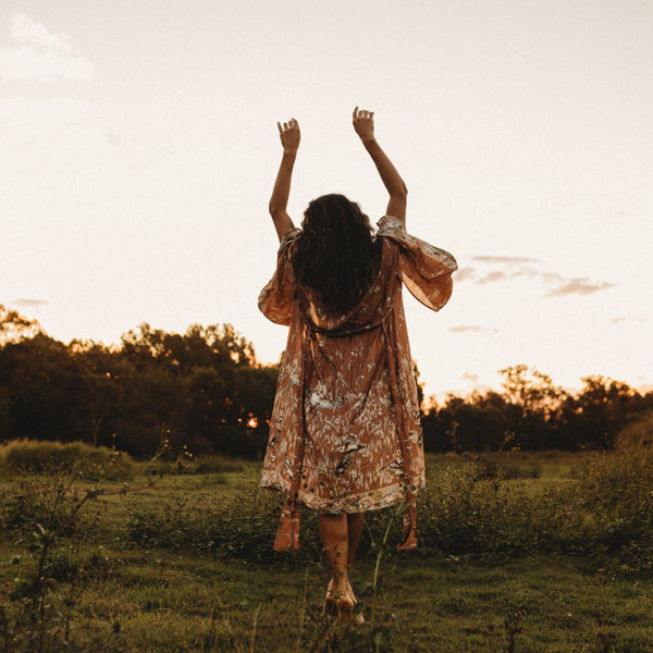 Ladies Midi Robe - Grounded Earth