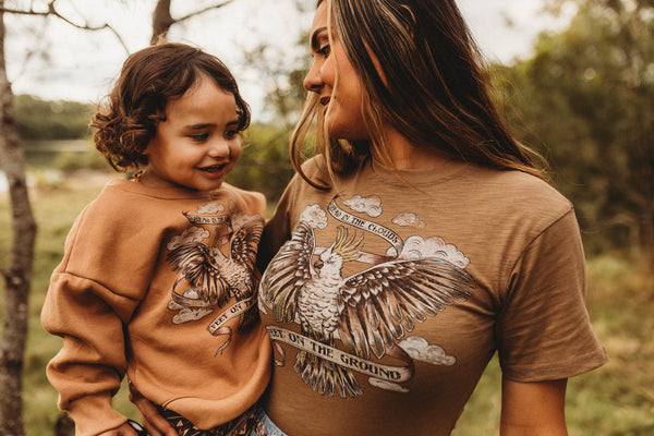 Ladies Head in the Clouds Tee - Chocolate