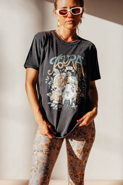 Aura Tee - Stonewashed Black