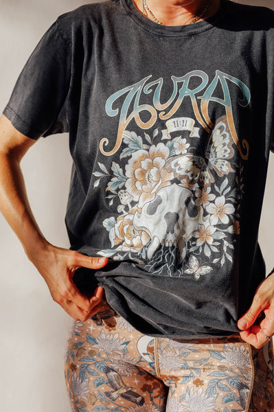 Aura Tee - Stonewashed Black
