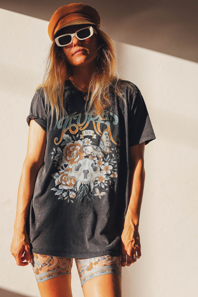 Aura Tee - Stonewashed Black