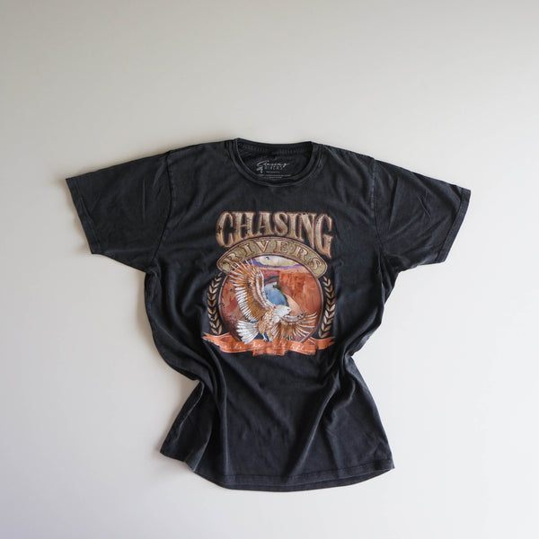 Ebb & Flow Tee - Stonewashed Black
