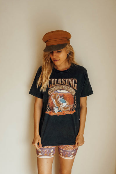 Ebb & Flow Tee - Stonewashed Black