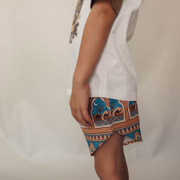 Organic Cotton Shorts - Diamond Skies Golden Hour