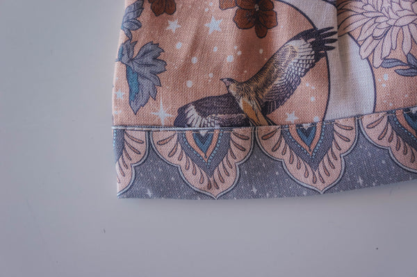 Linen Girls Skirt - Diamond Skies Moonrise: Size 2