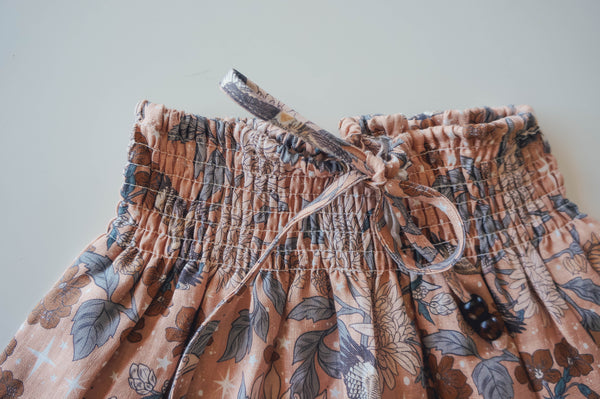 Linen Girls Skirt - Diamond Skies Moonrise: Size 2