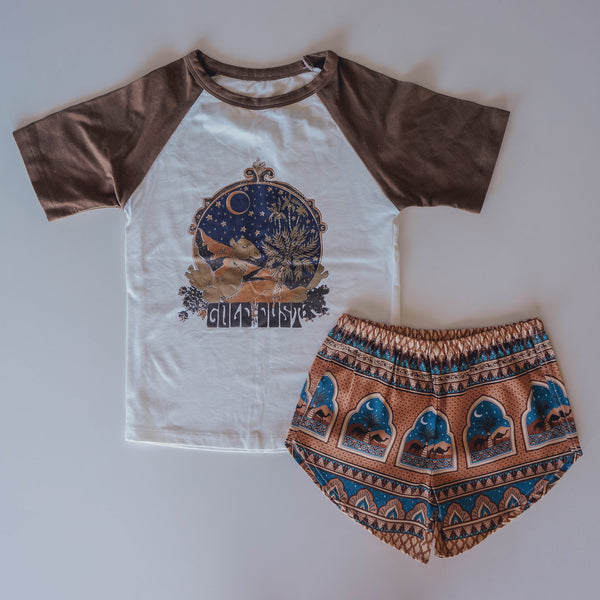Organic Cotton Shorts - Diamond Skies Golden Hour
