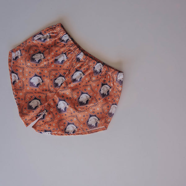 Organic Cotton Shorts - Wild & Free Rust
