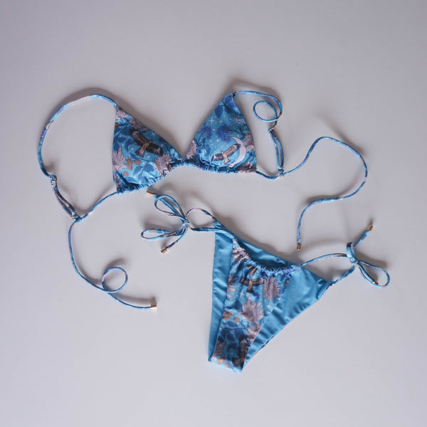 Diamond Skies Ocean Ladies Tie Side Bottom