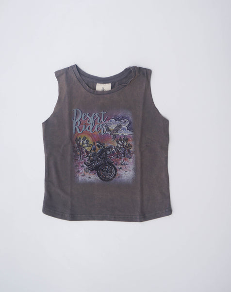 Desert Rider Singlet - Stonewashed Black