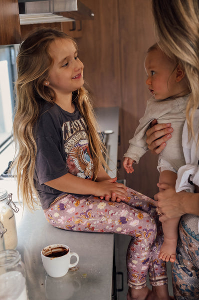 Child Leggings - Aura Amethyst