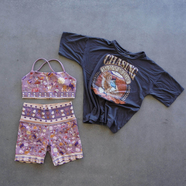Child Bike Shorts - Aura Amethyst