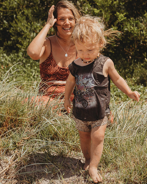 Organic Cotton Shorts - Python Neutral