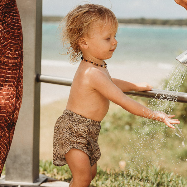 Organic Cotton Shorts - Python Neutral