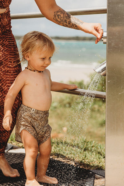 Organic Cotton Shorts - Python Neutral