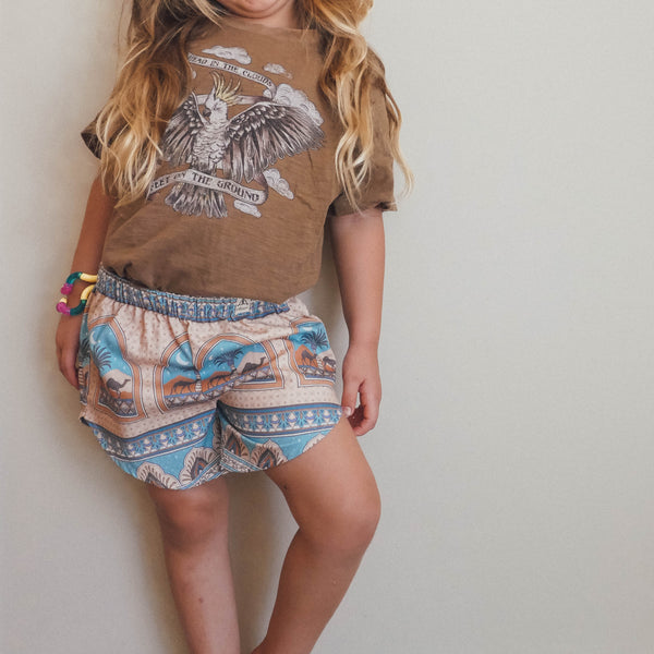 Organic Cotton Shorts - Diamond Skies Ocean