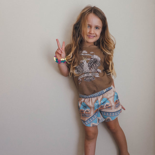 Organic Cotton Shorts - Diamond Skies Ocean