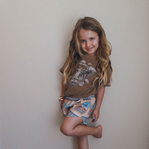 Organic Cotton Shorts - Diamond Skies Ocean