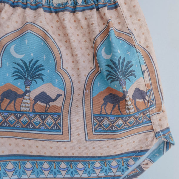 Organic Cotton Shorts - Diamond Skies Ocean