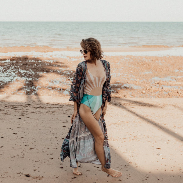 Retro Sunset Ladies One Piece - Last Chance Size XS