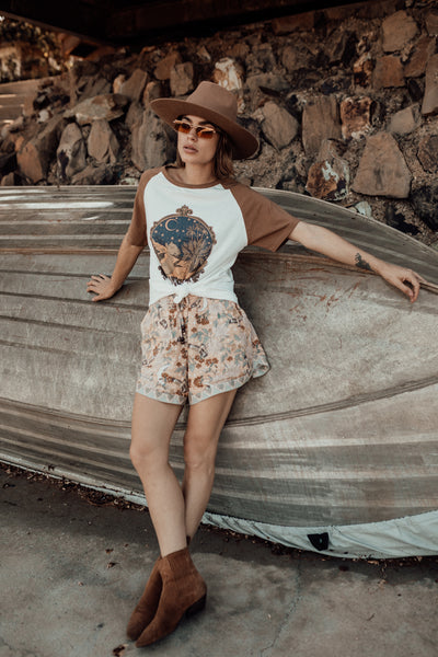 Ladies Gold Dust Raglan Tee - Bronze