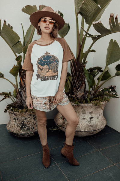 Ladies Gold Dust Raglan Tee - Bronze