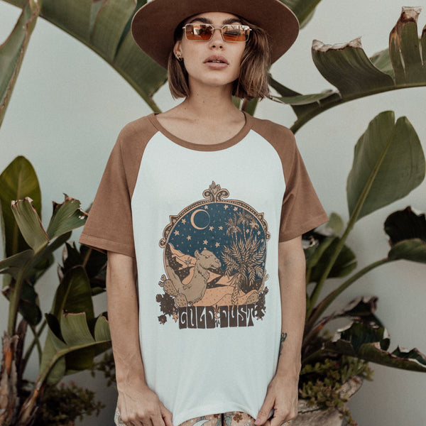 Ladies Gold Dust Raglan Tee - Bronze