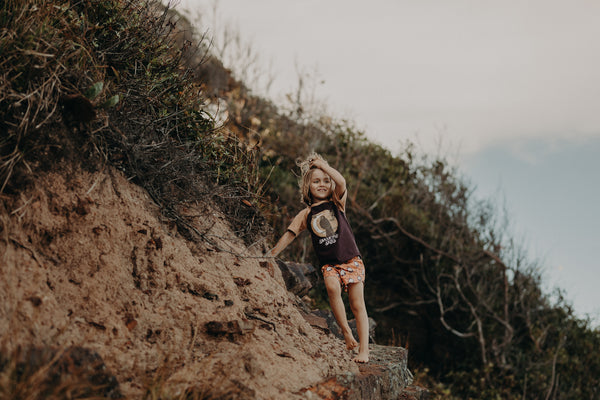 Organic Cotton Shorts - Wild & Free Rust