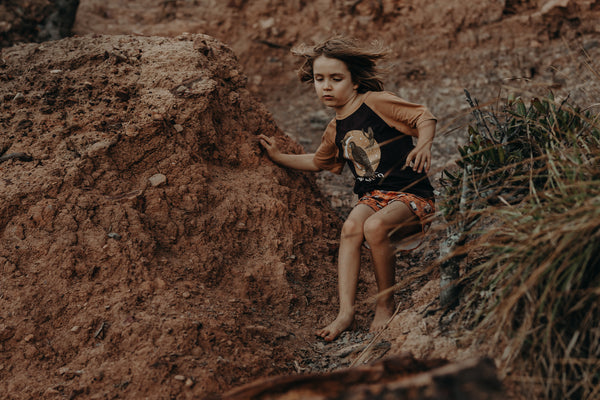 Organic Cotton Shorts - Wild & Free Rust